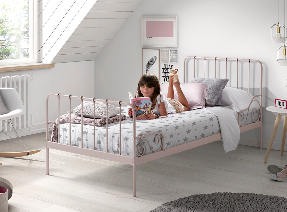 Vipack Alice Kids Single Bed - Pink