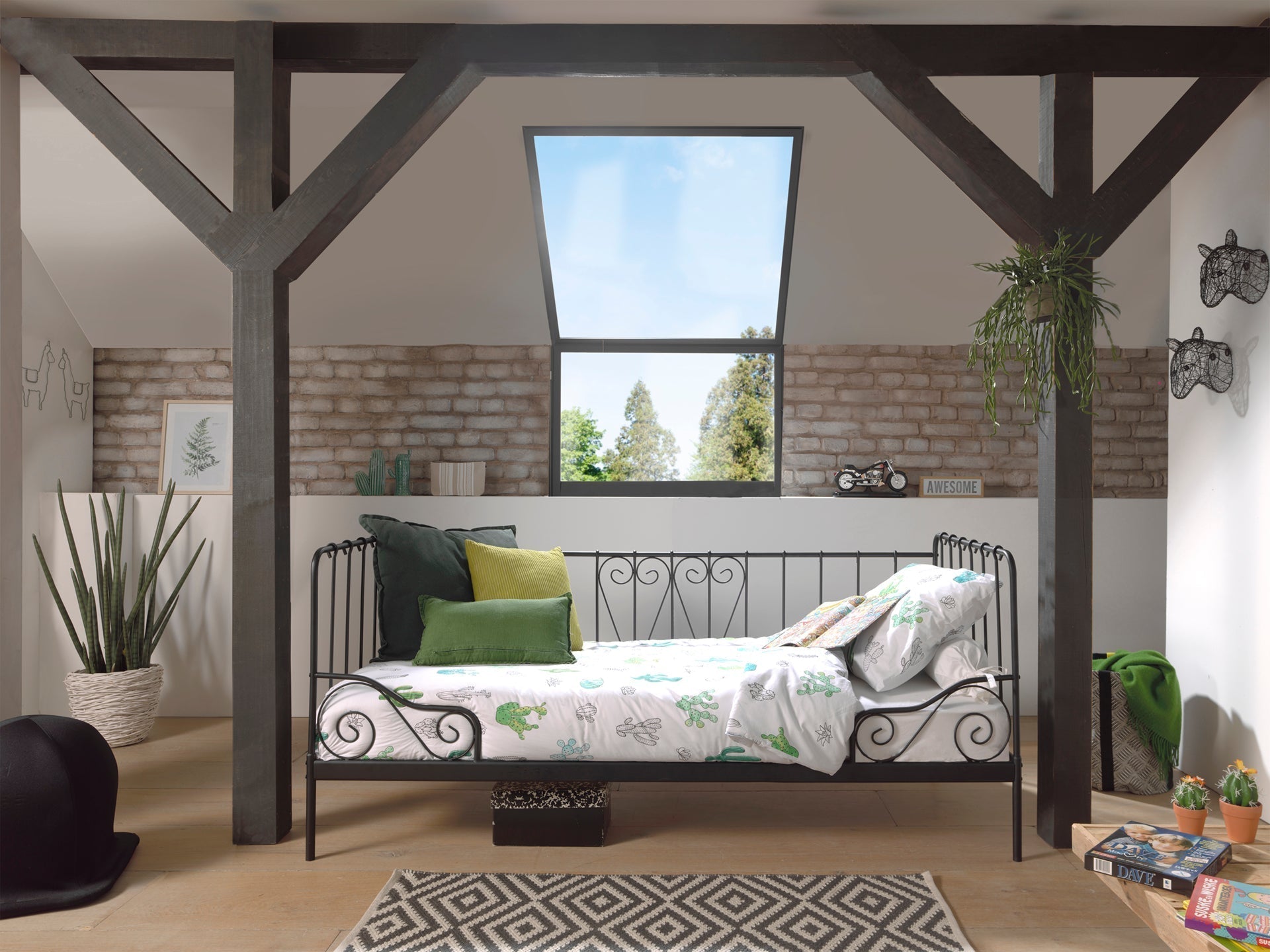 Vipack Alice Kids Single Day Bed - Black