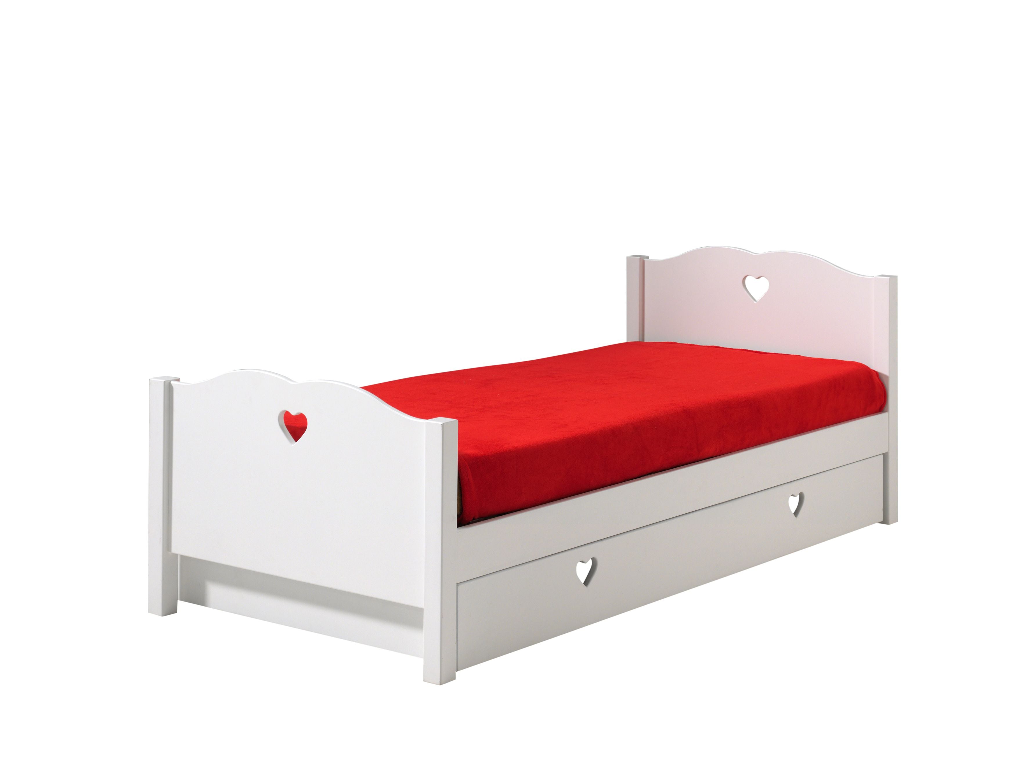 Vipack Amori Kids Bed With Trundle - White