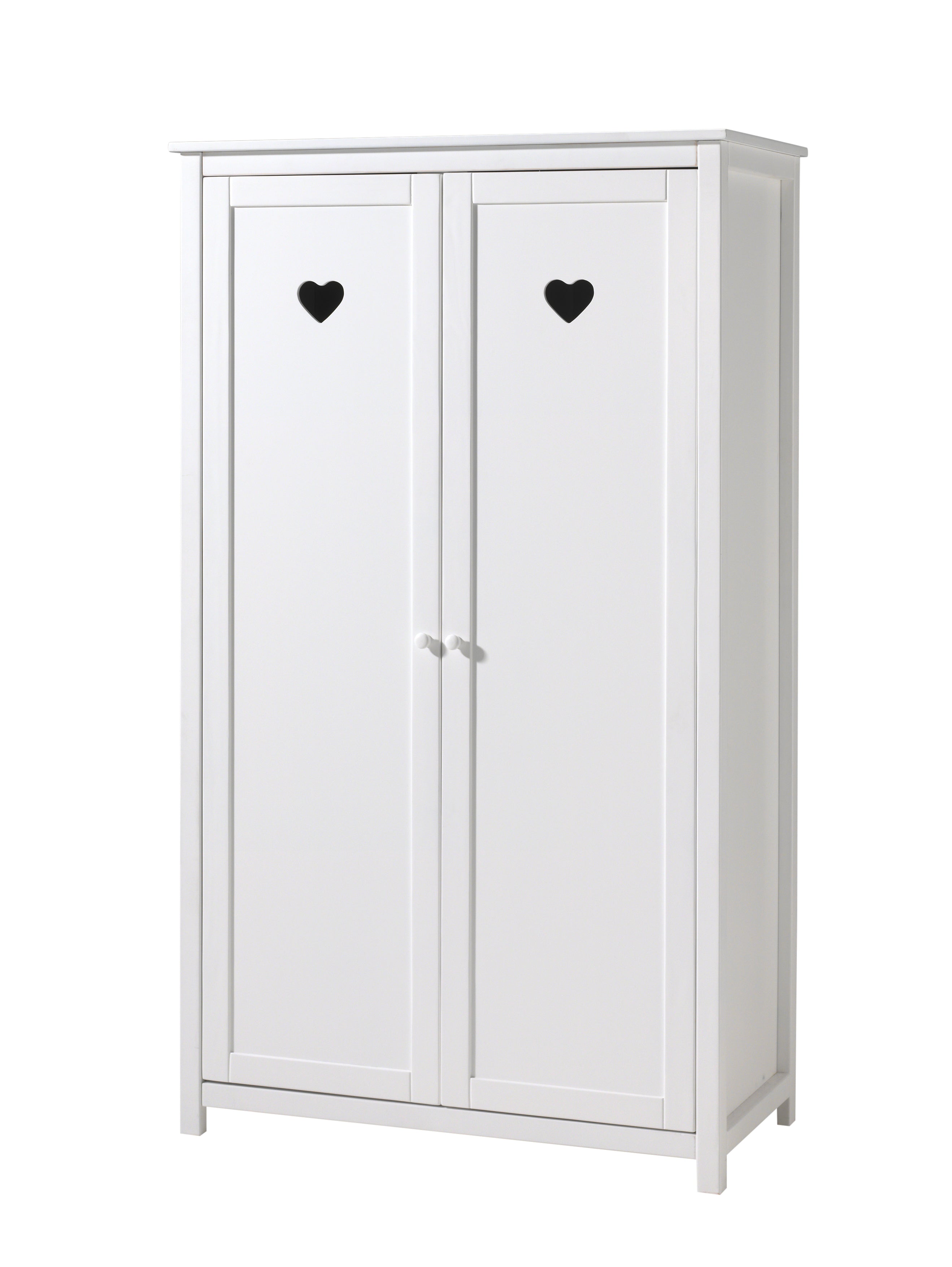 Vipack Amori Kids Bed With Bedside Drawers, 2 Door Wardrobe, Desk & Bookcase - White