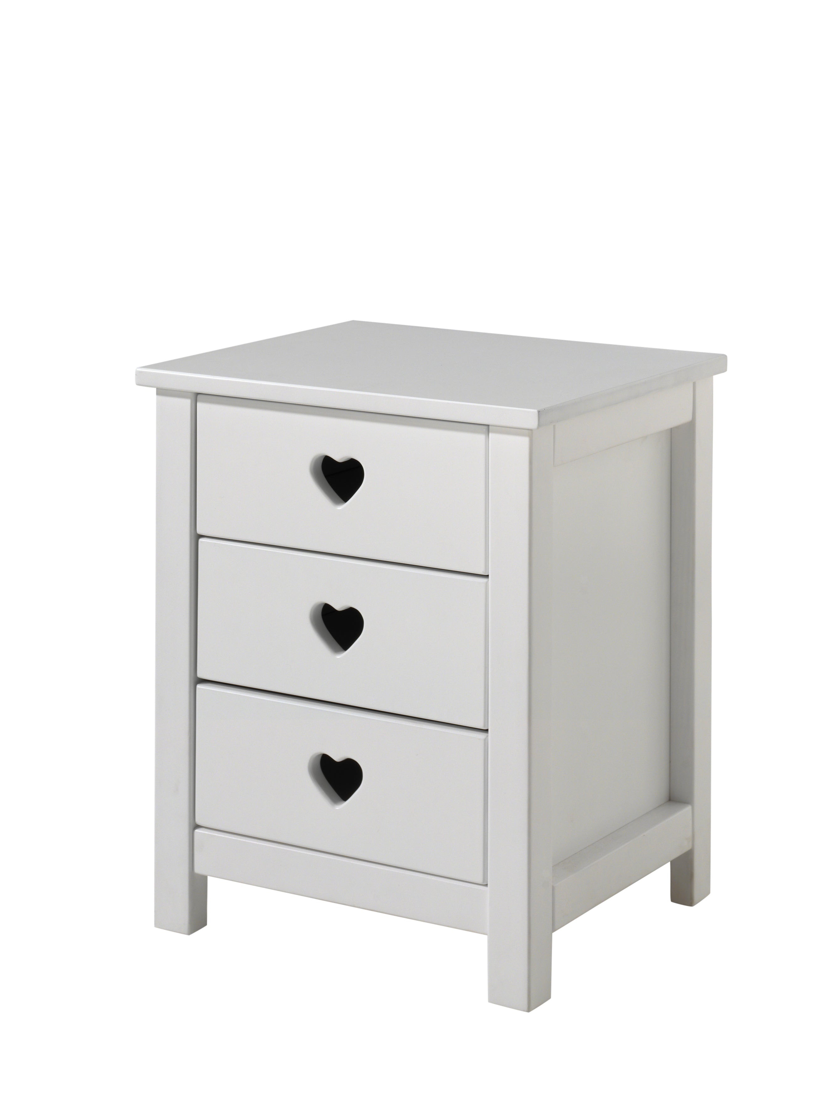 Vipack Amori Kids Bed With Slats, Bedside Drawers, 2 Door Wardrobe & Desk - White