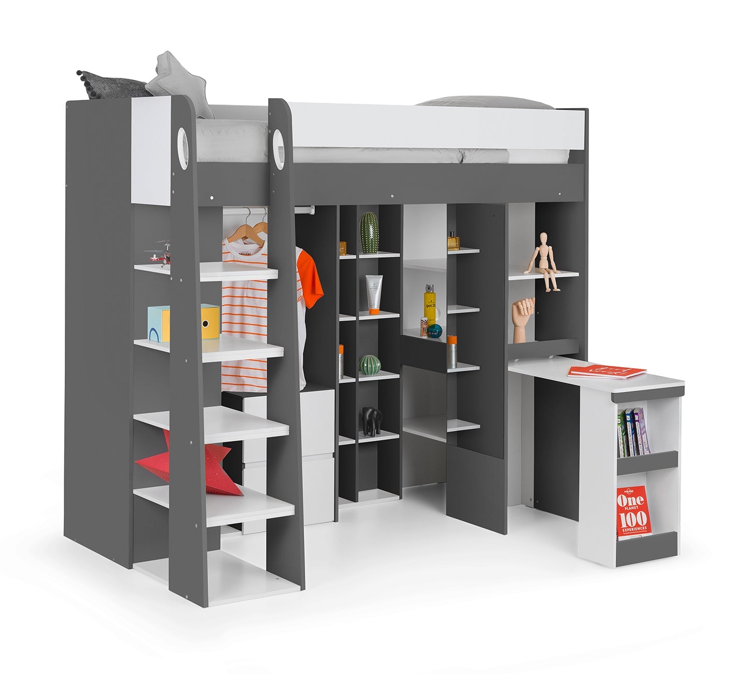 Julian Bowen Aurora High Sleeper - Grey