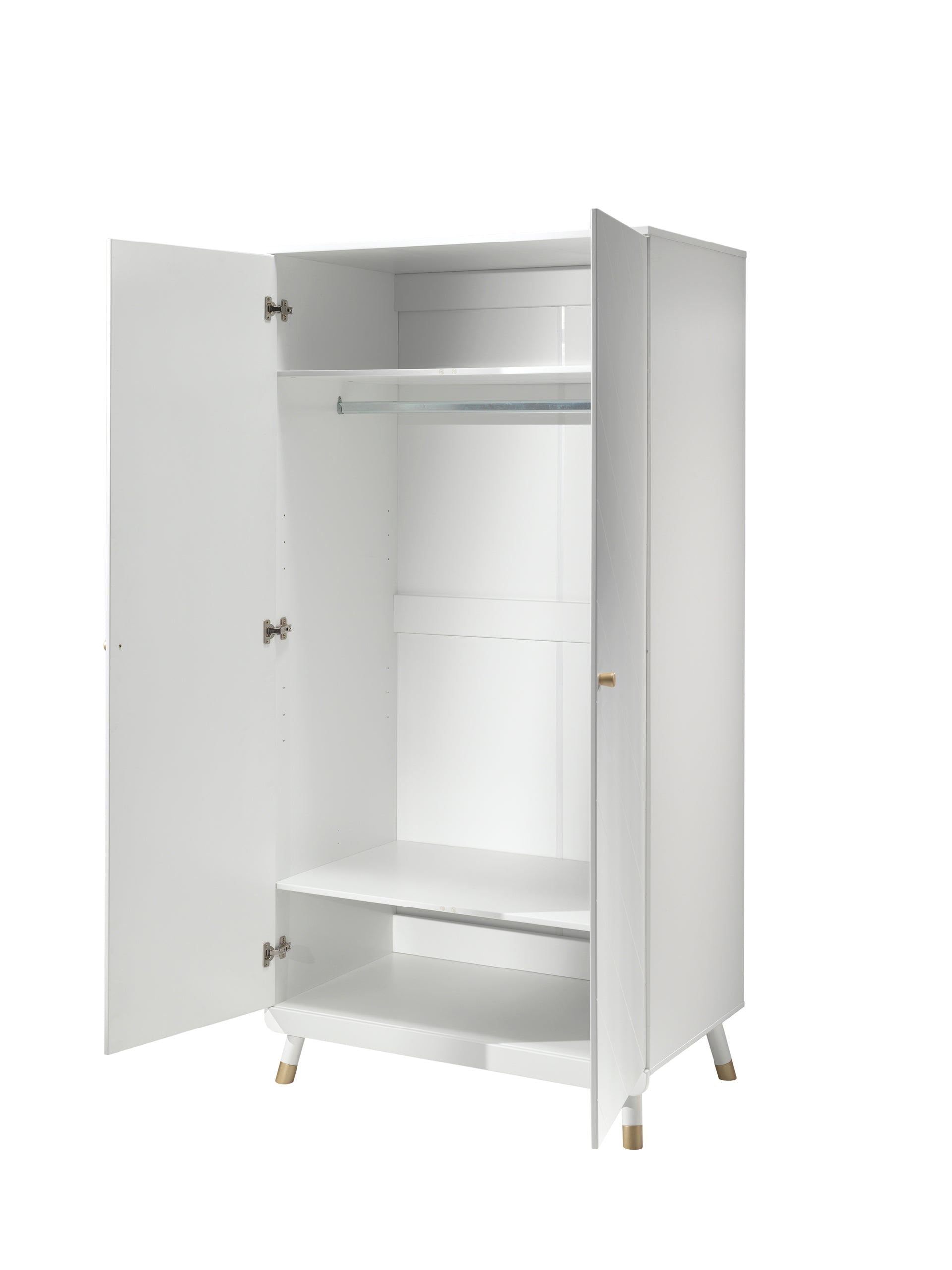 Vipack Billy Kids Bed With Bedside Drawers & 2 Door Wardrobe- White