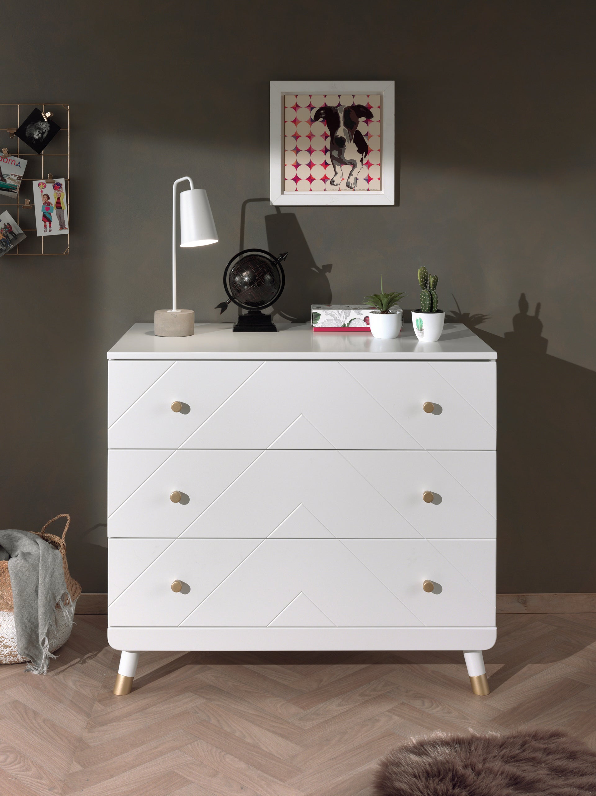 Vipack Billy Kids Bed With Bedside Drawers, 2 Door Wardrobe & Chest Of Drawers - White