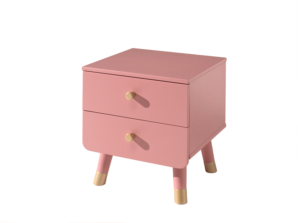 Vipack Billy Kids Bed With Bedside Drawers - Pink