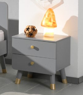 Vipack Billy Kids Bed With Bedside Drawers - Grey