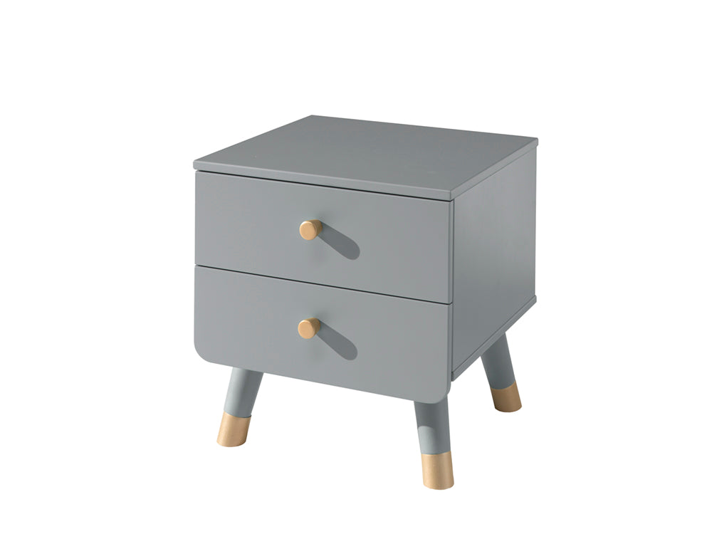Vipack Billy Kids Bed With Bedside Drawers - Grey