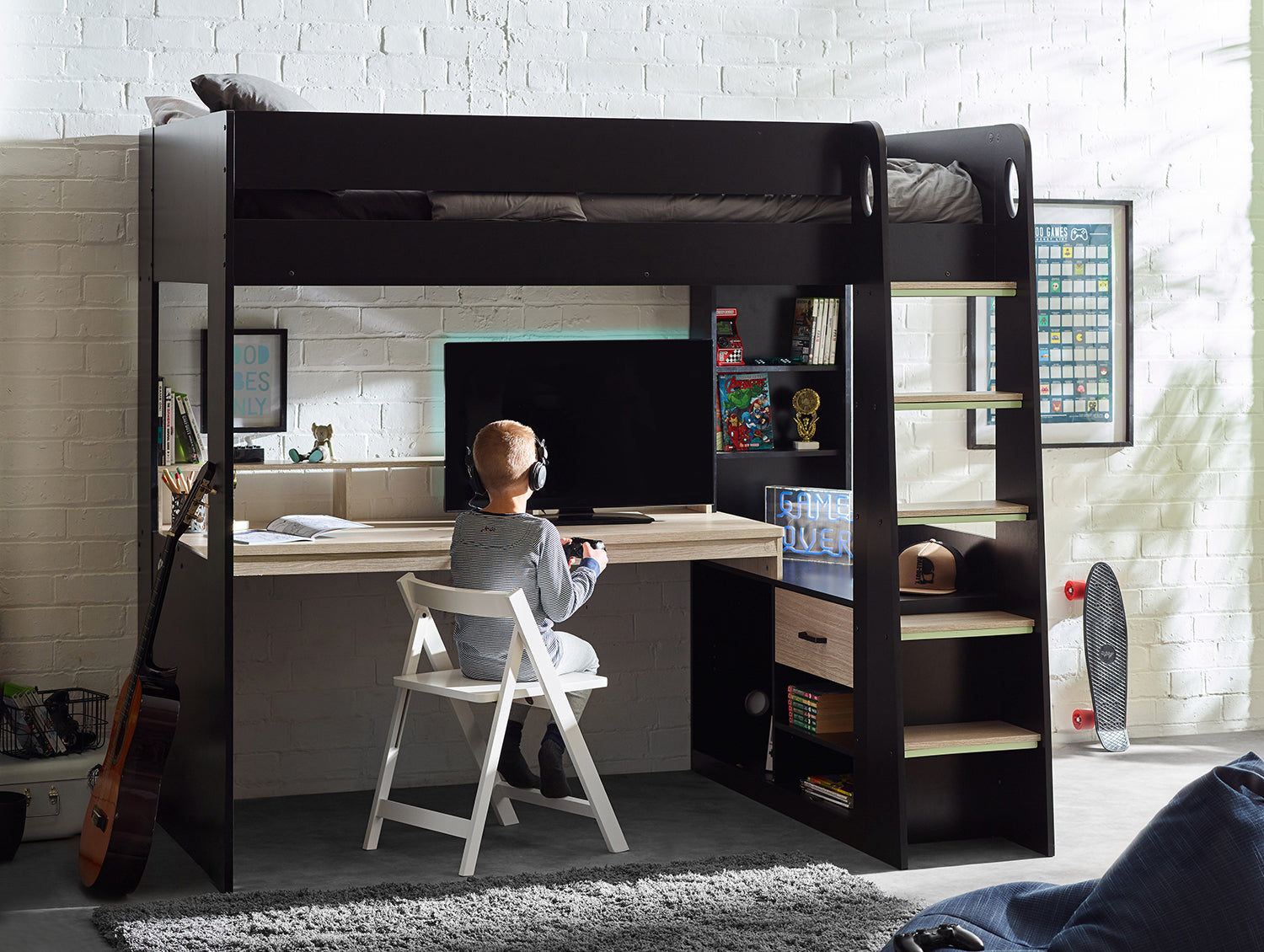 Julian Bowen Blaze Gaming High Sleeper - Black