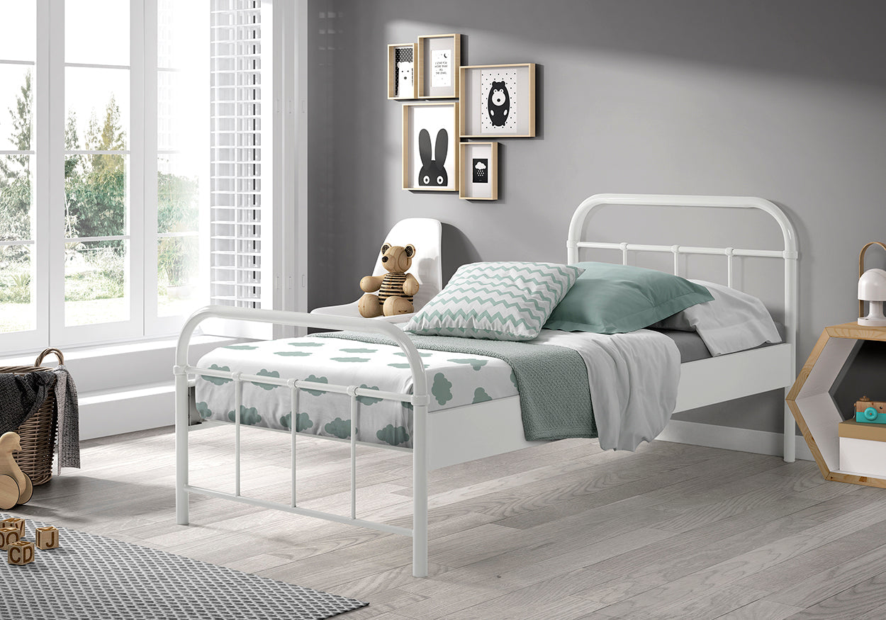 Vipack Boston Single Kids Bed - White
