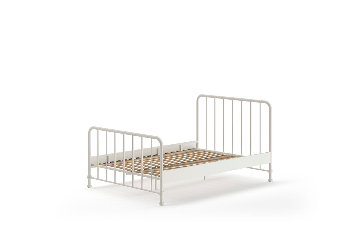 Vipack Bronxx Kids Metal Double Bed 140cm x 200cm - White