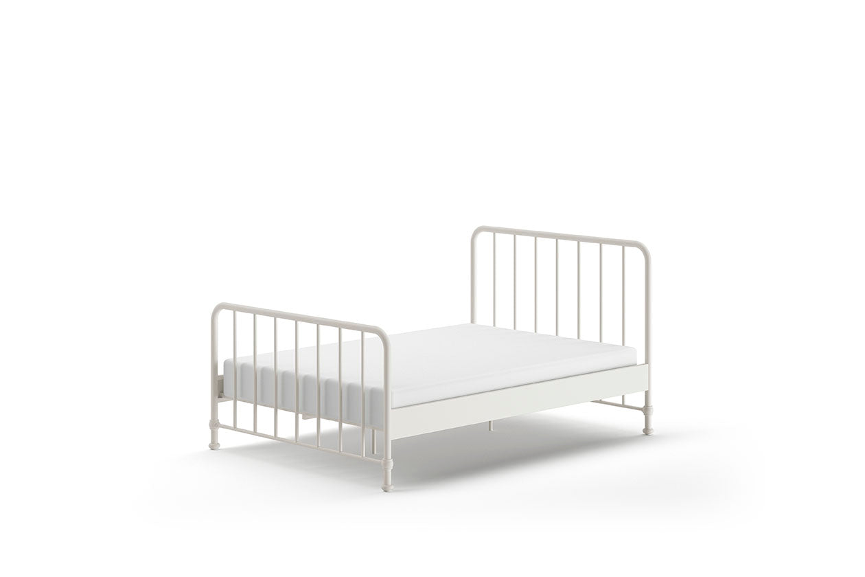 Vipack Bronxx Kids Metal Double Bed 140cm x 200cm - White