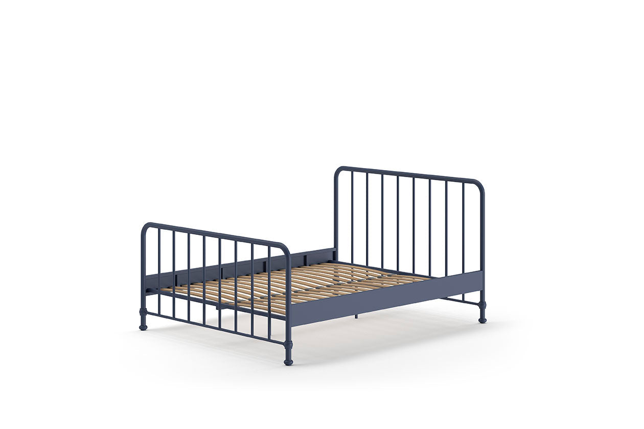 Vipack Bronxx Kids Metal Double Bed 160cm x 200cm - Denim Blue