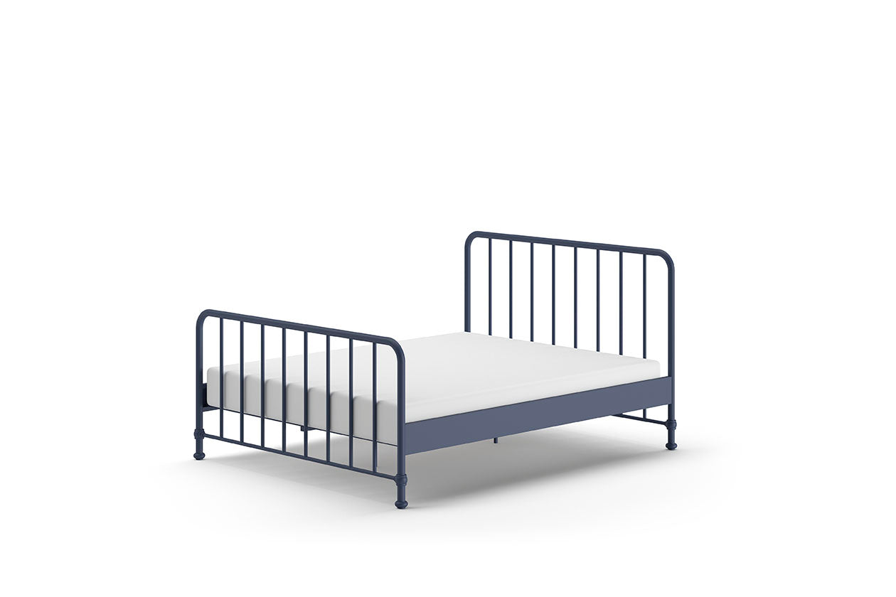 Vipack Bronxx Kids Metal Double Bed 160cm x 200cm - Denim Blue