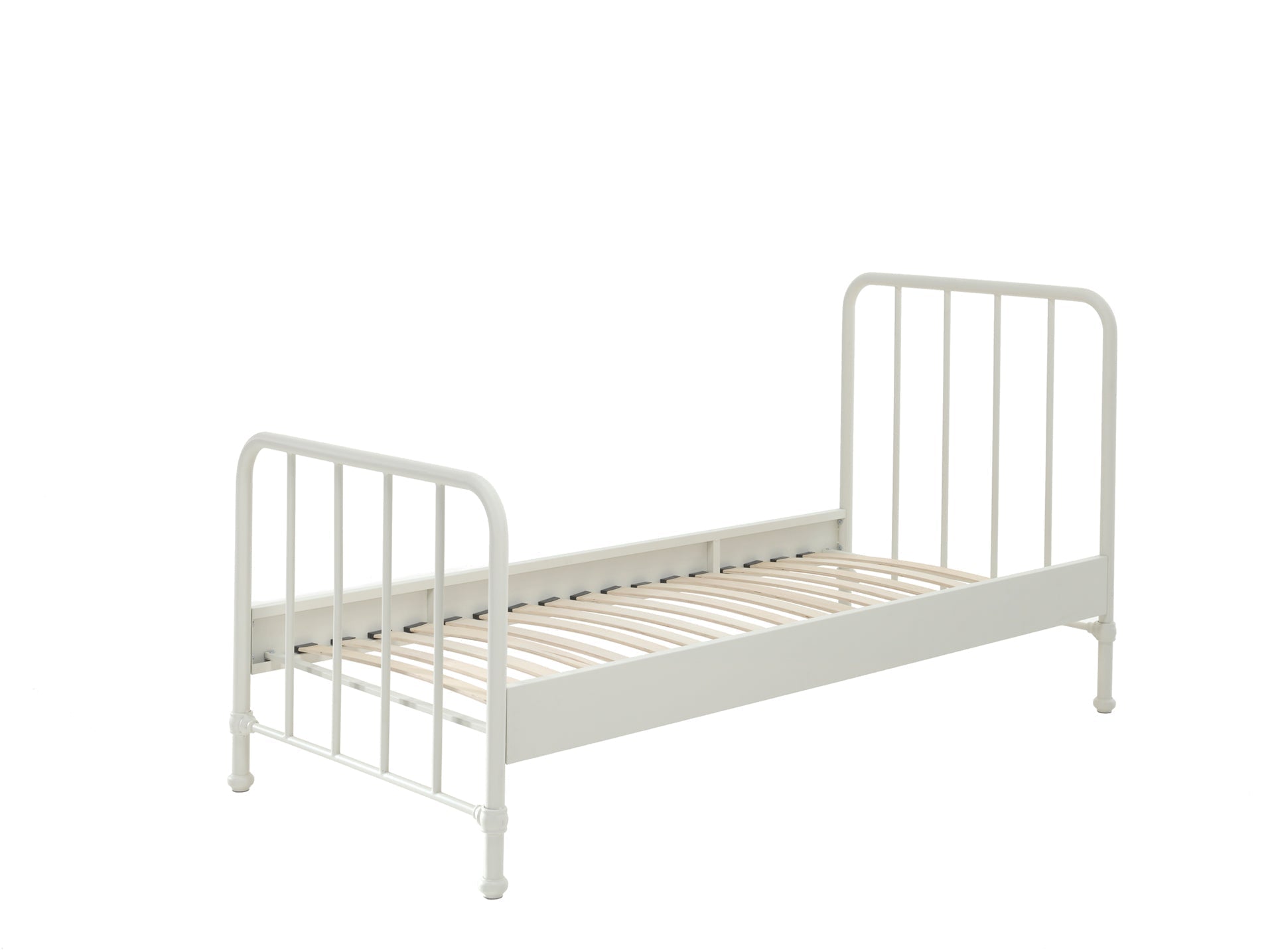 Vipack Bronxx Kids Single Metal Bed - White