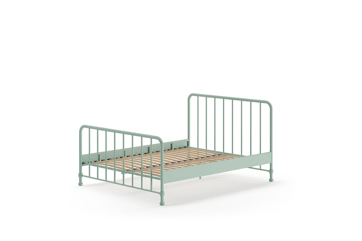 Vipack Bronxx Kids Metal Double Bed 160cm x 200cm - Olive Green
