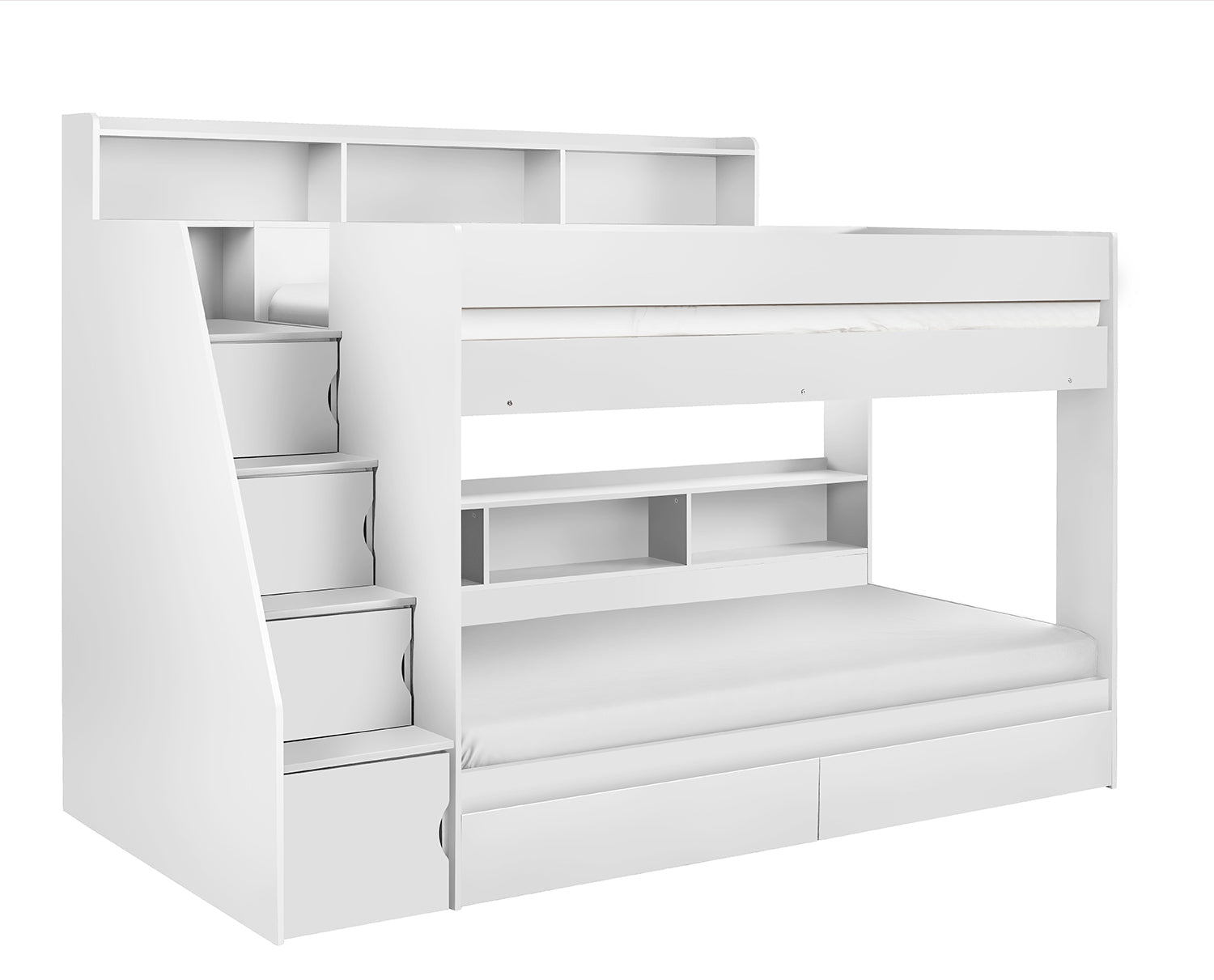 Julian Bowen Camelot Staircase Bunk Bed - White