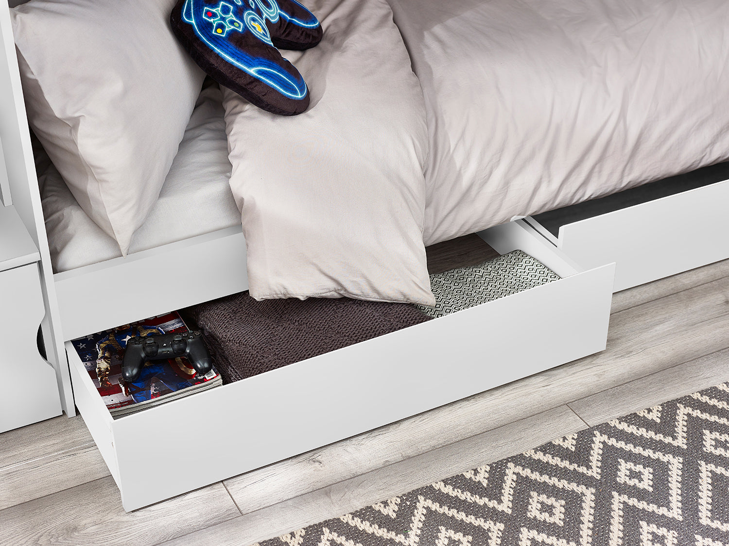 Julian Bowen Camelot Staircase Bunk Bed - White