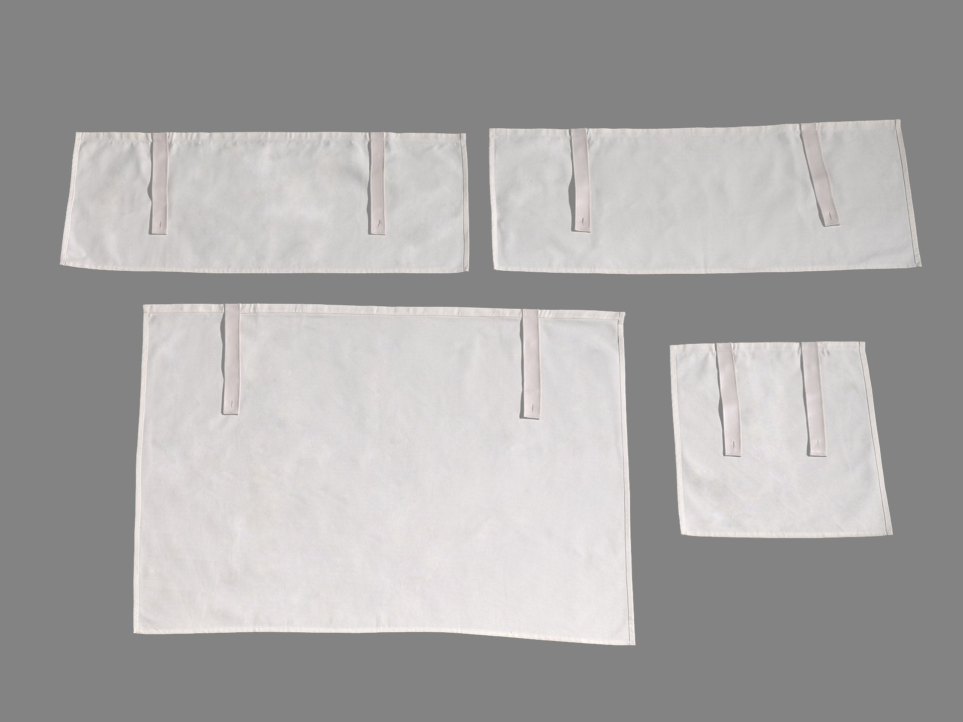 Vipack Charlotte Kids Treehouse Bed With Fabric Blinds & Slatted Frame - Grey & Beige