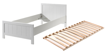 Vipack Erik Kids Single Bed With Slats - White