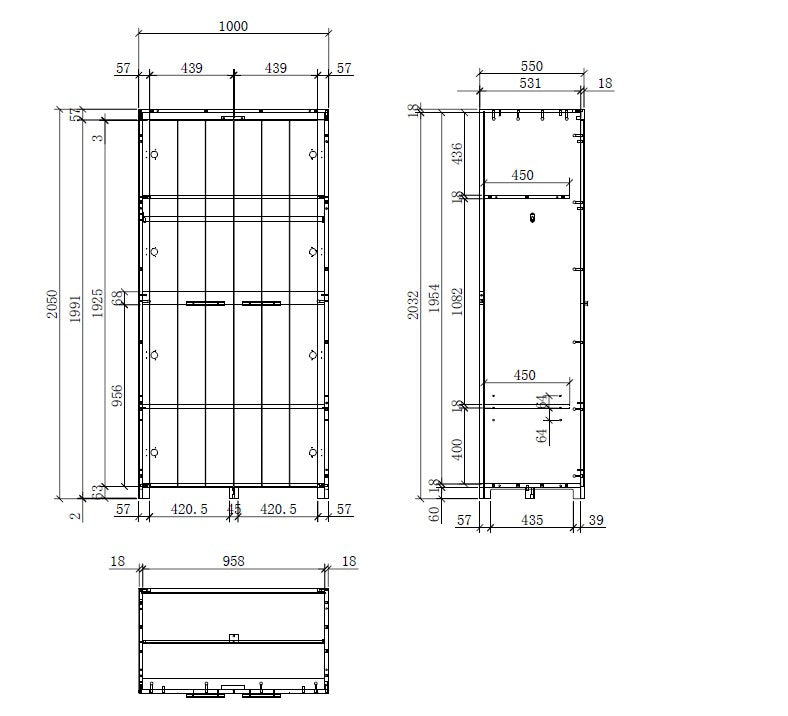 Vipack Erik Kids Single Bed With Bedside Drawer, 2 Door Wardrobe, Desk & Bookcase- White