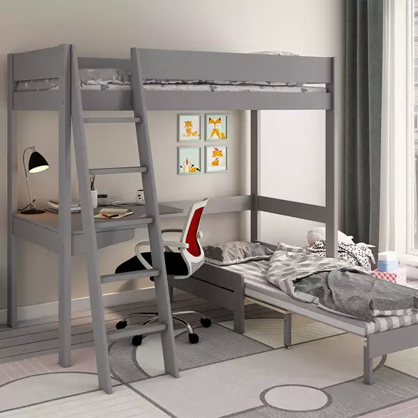 Estella High Sleeper with Sofa Bed & Desk