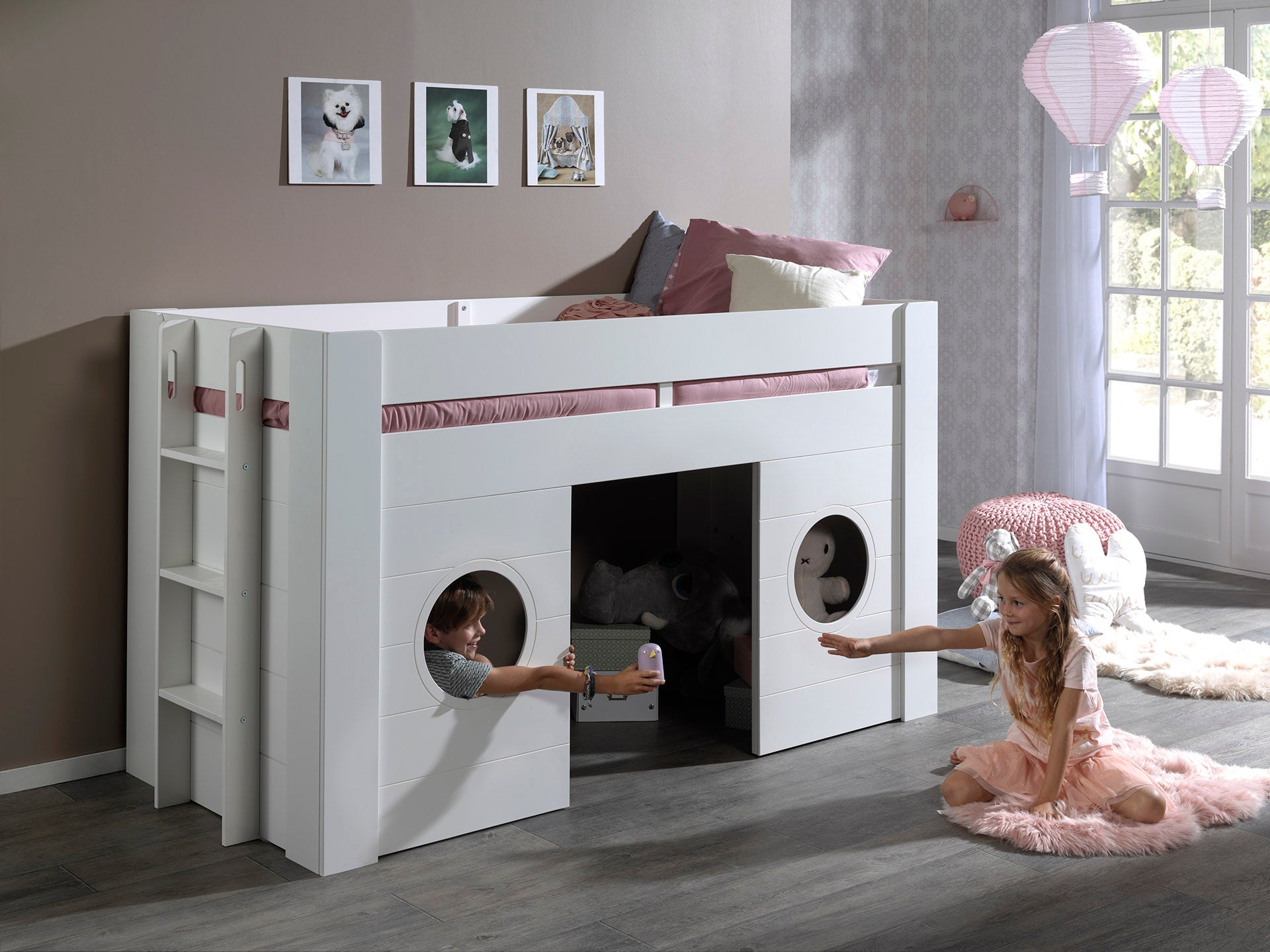 Vipack Freya Kids Mid Sleeper Bed - White