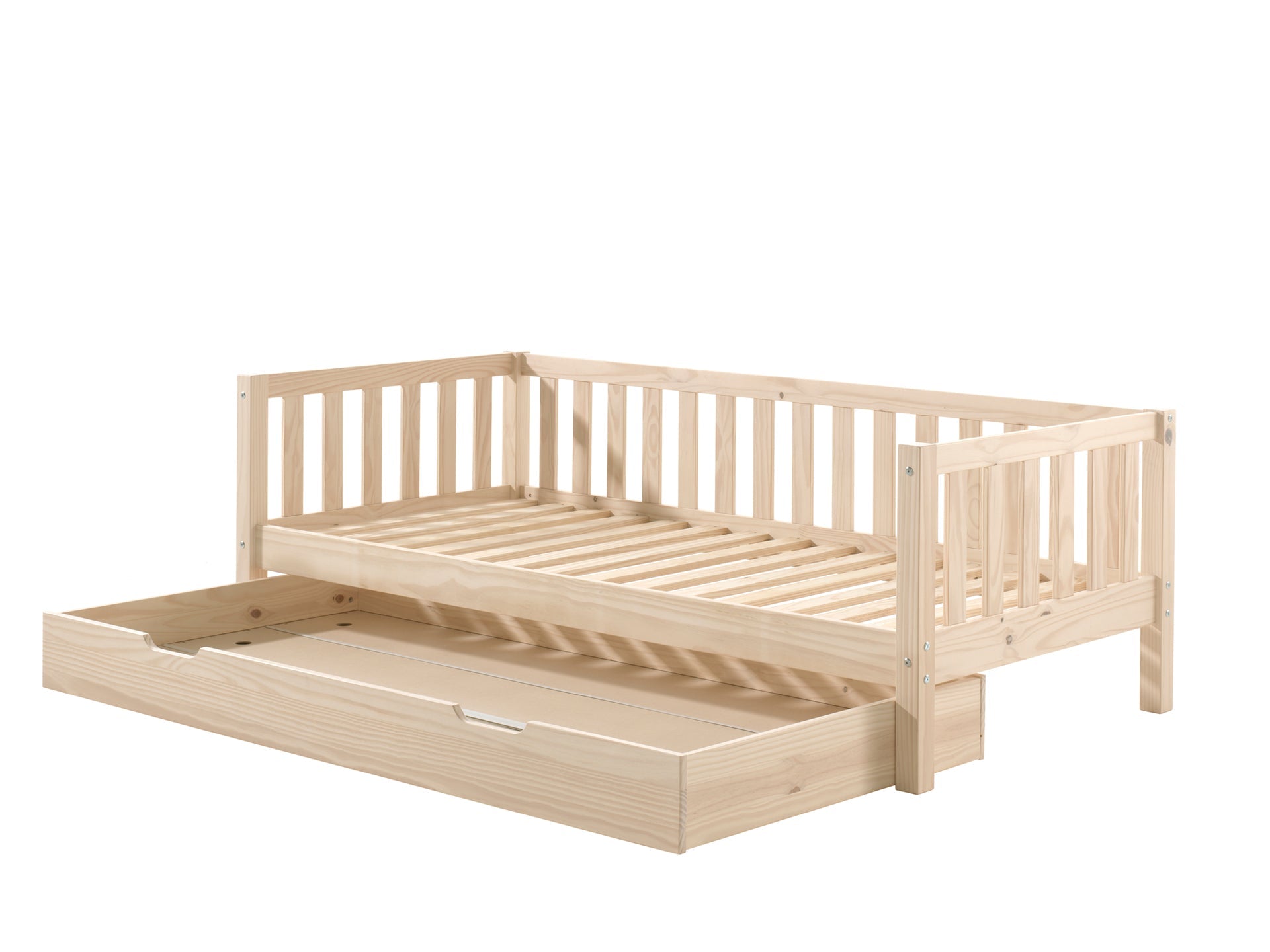 Vipack Fritz Kids Captain Bed With Trundle - Natural Pine