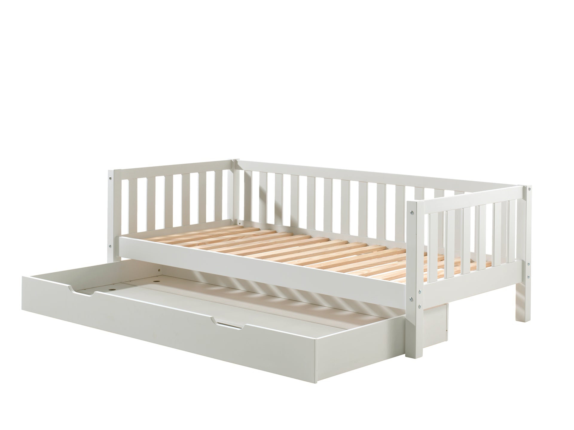 Vipack Fritz Kids Captain Bed With Trundle - White