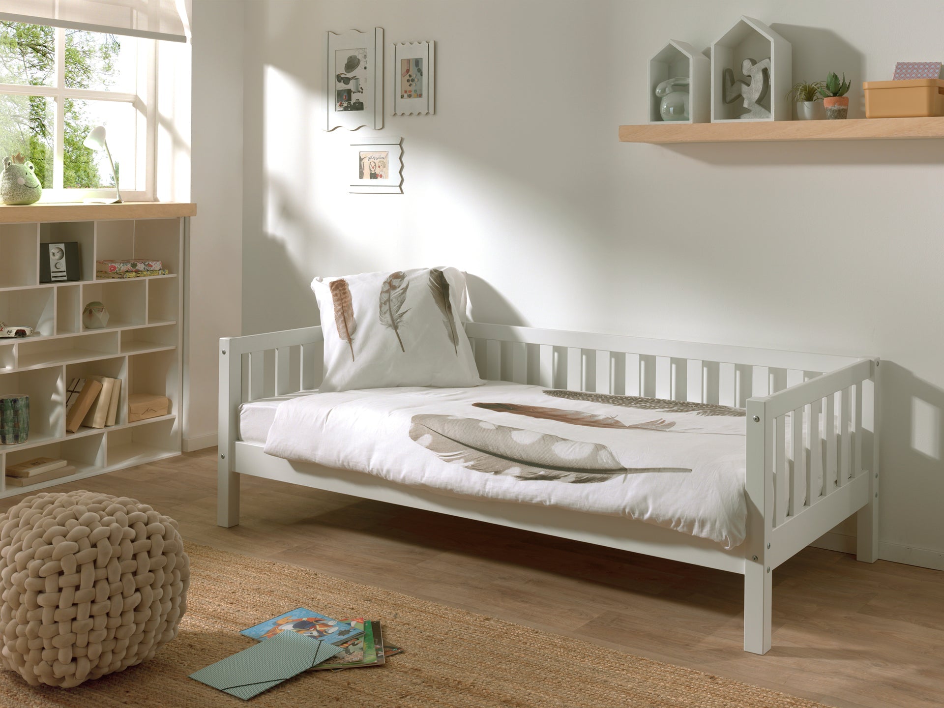 Vipack Fritz Kids Captain Bed With Trundle - White