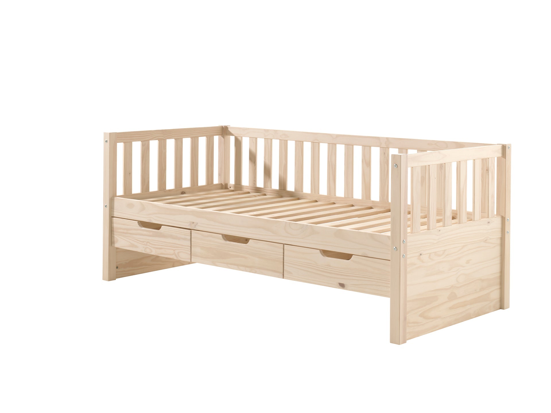 Vipack Fritz Kids Captain Bed with 3 Drawers & Trundle - Natural Pine