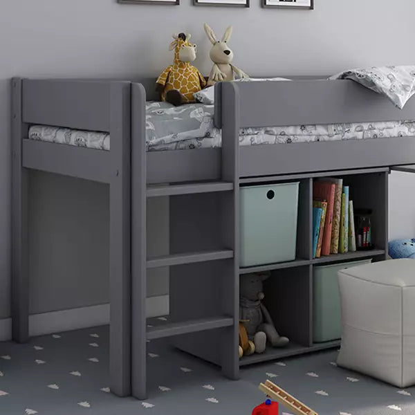 Estella Mid Sleeper Bed with Desk & Storage Cube