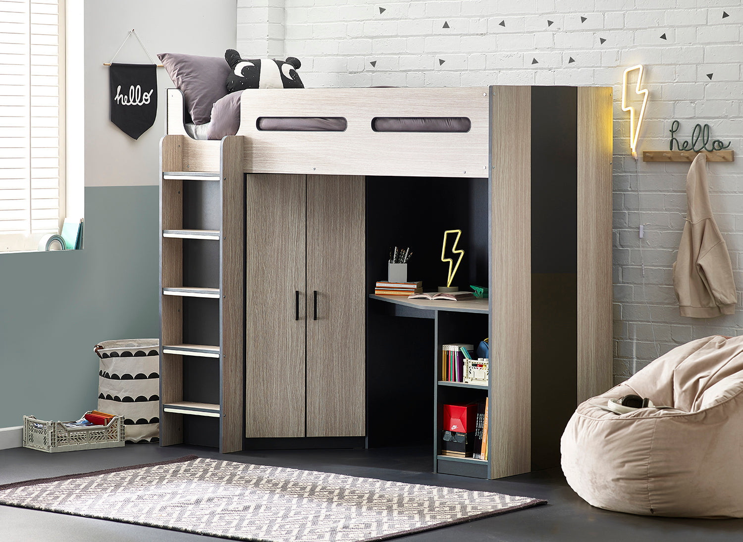 Julian Bowen Hercules High Sleeper - Natural