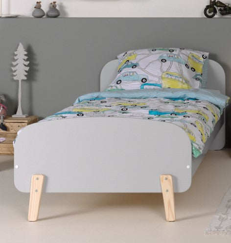 Vipack Kiddy Single Kids Bed - Grey
