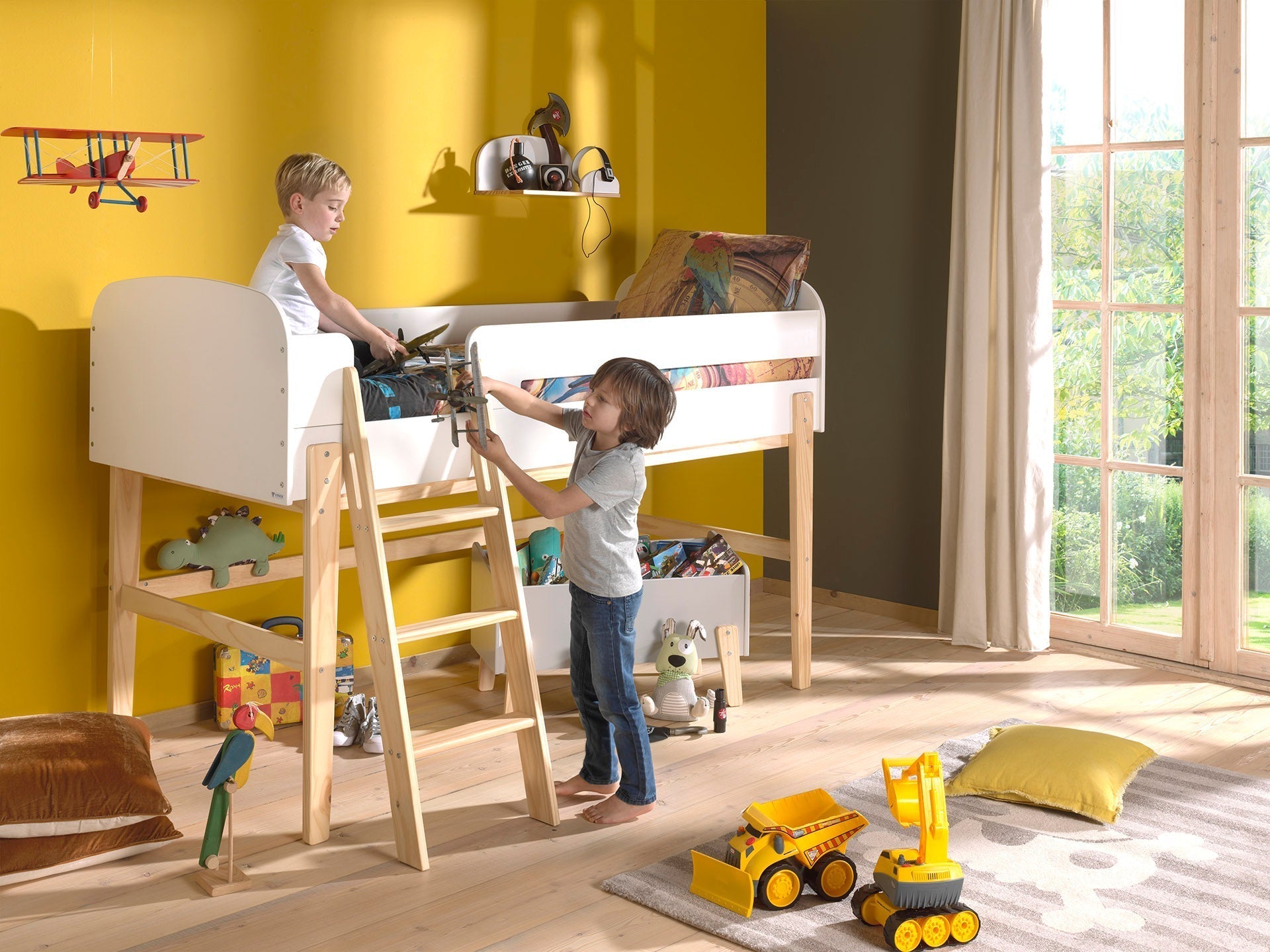 Vipack Kiddy Mid Sleeper Kids Bed - White