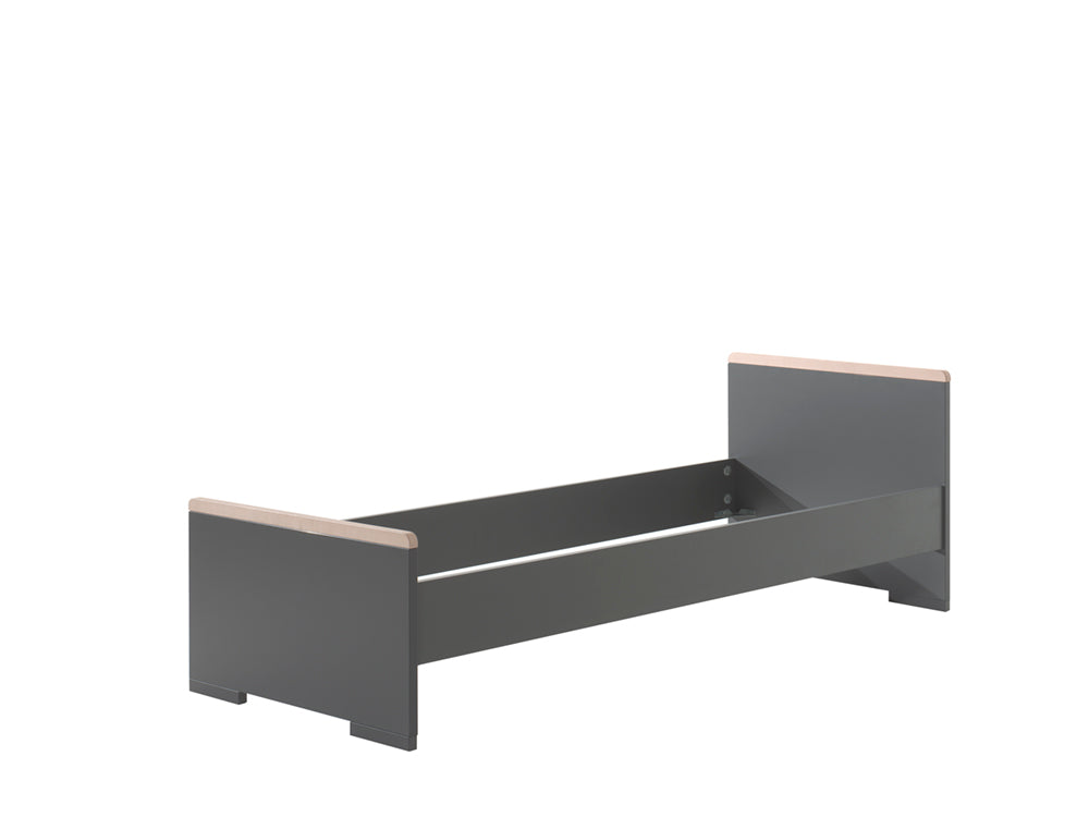 Vipack London Kids Single Bed - Anthracite Grey