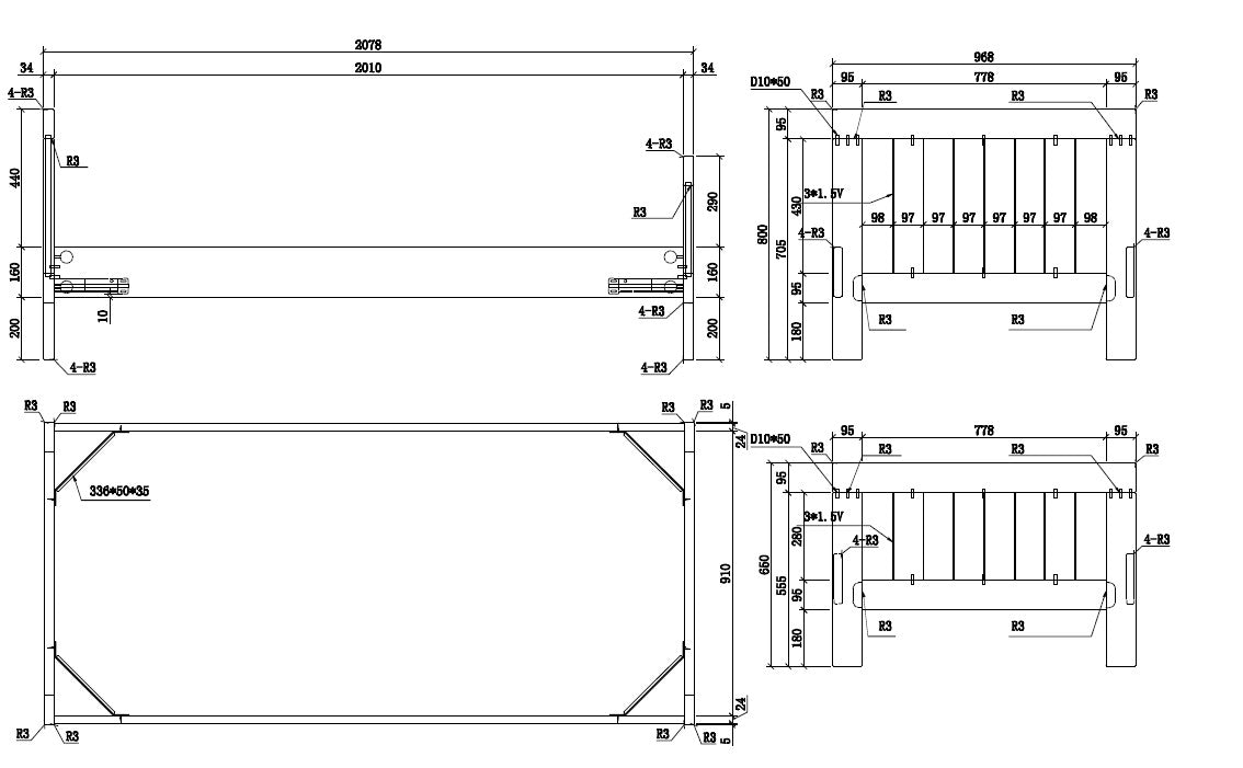 Vipack Lewis Kids Single Bed - White