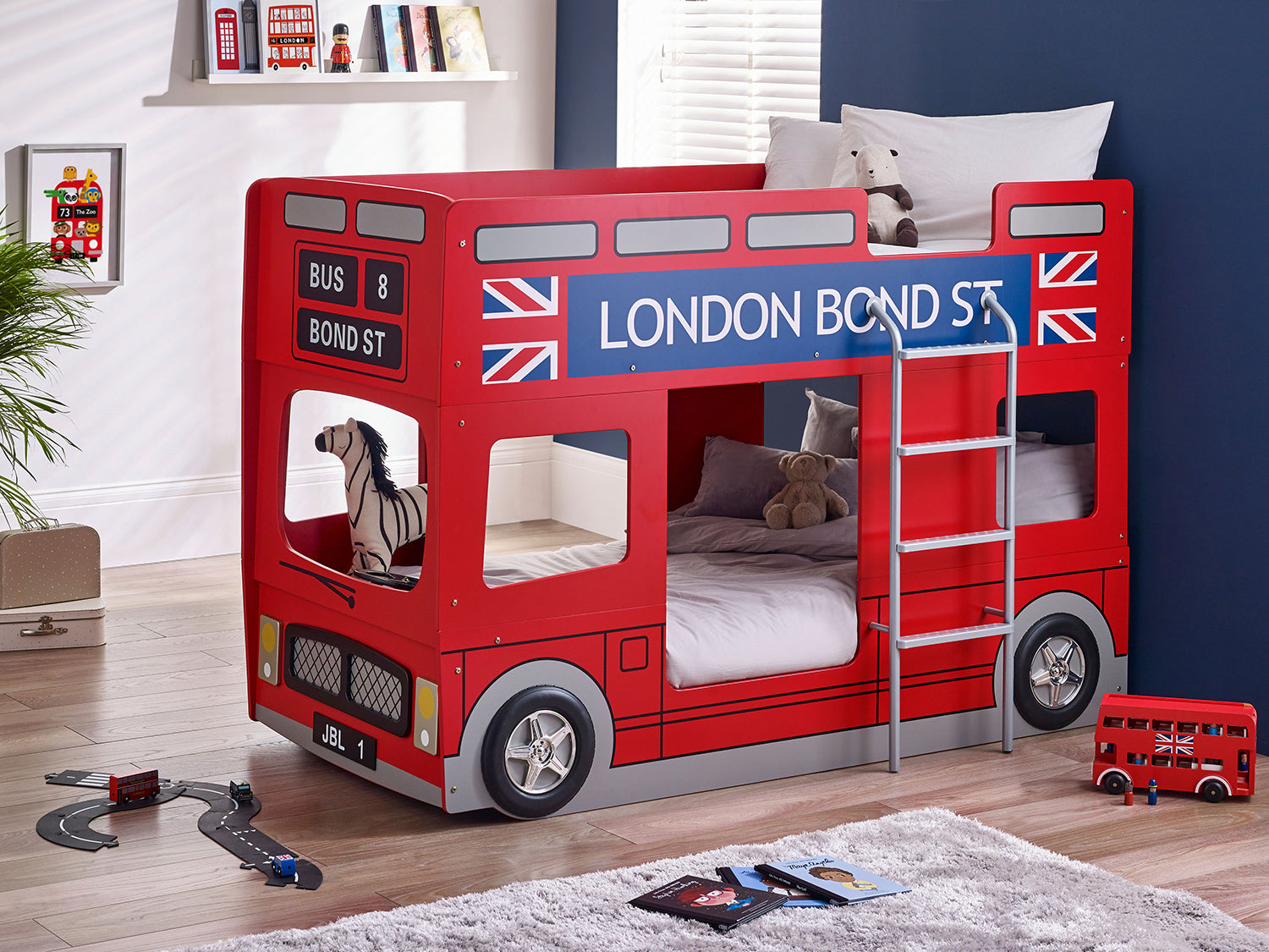 Julian Bowen London Bus Bunk Bed - Red