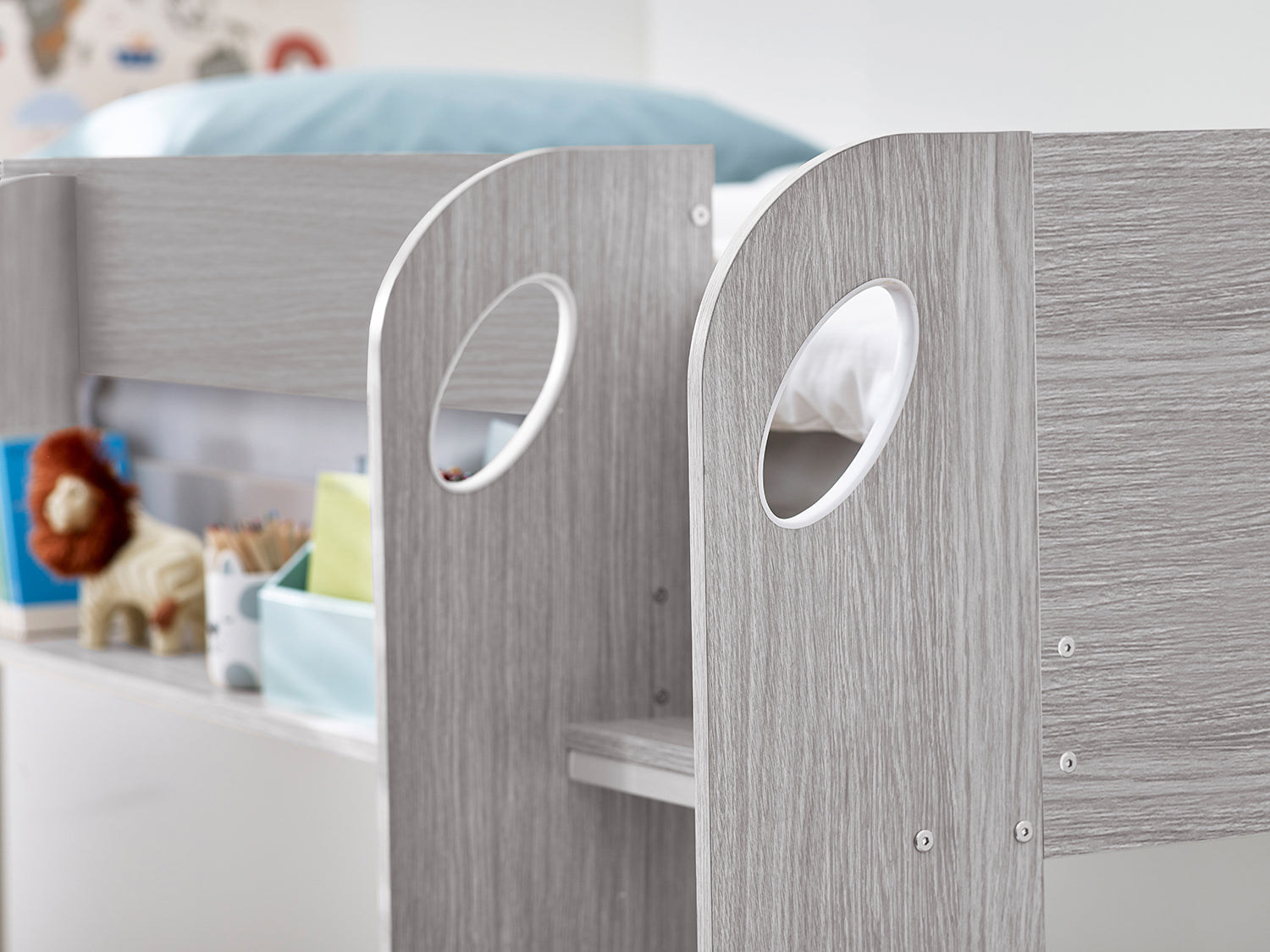 Julian Bowen Mars Bunk Bed & Underbed - Grey Oak