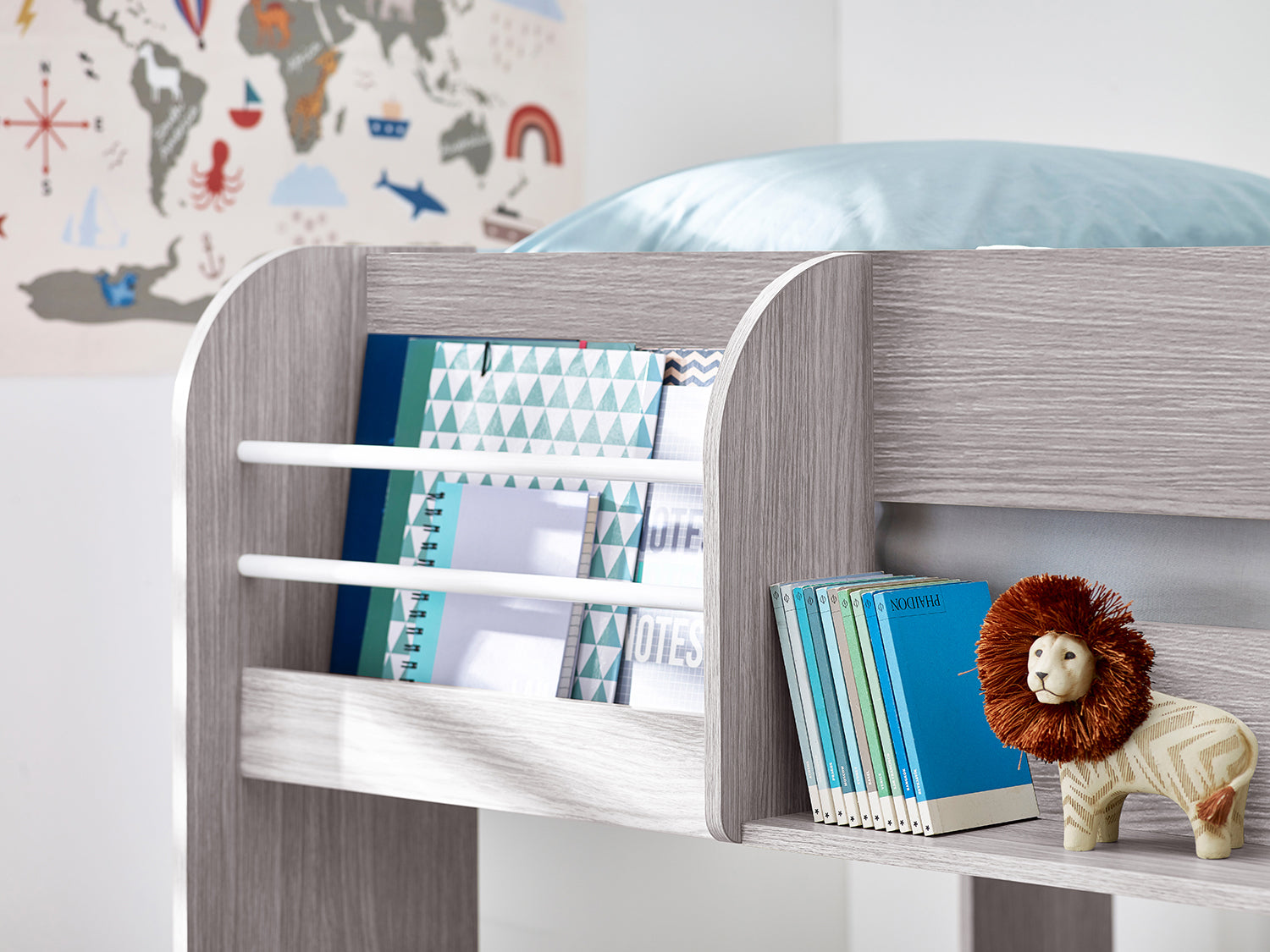 Julian Bowen Mars Bunk Bed & Underbed - Grey Oak