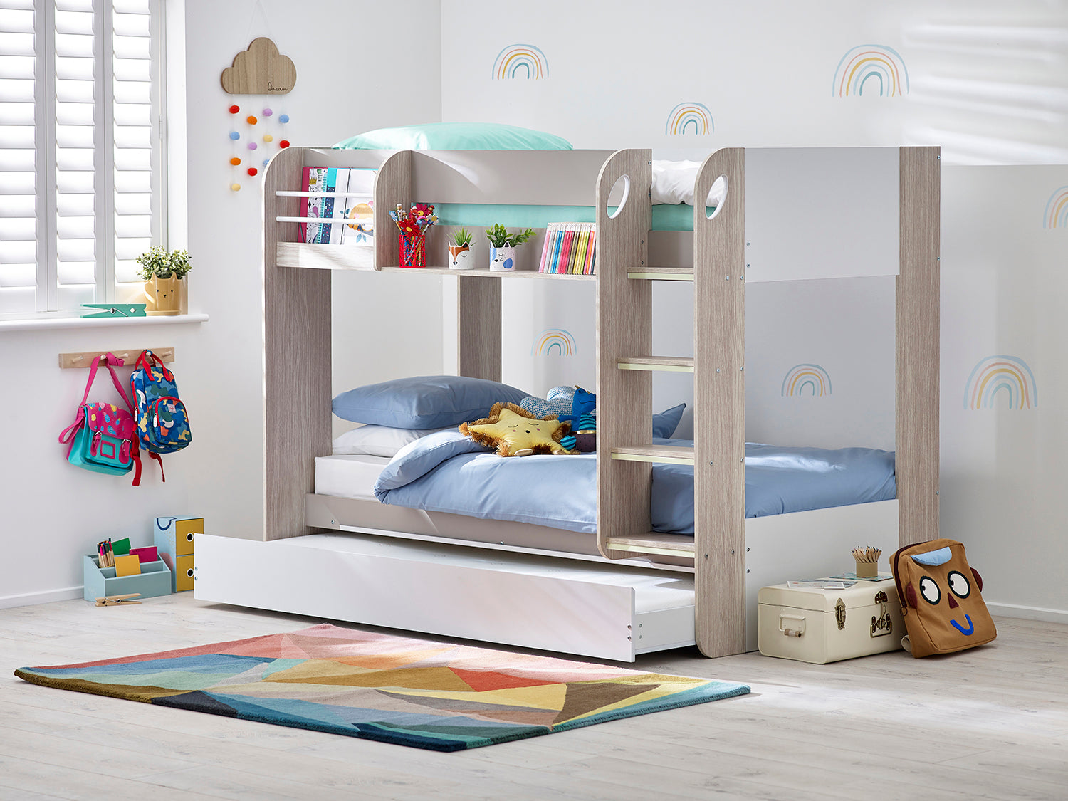 Julian Bowen Mars Bunk Bed & Underbed Bunk Bed - Taupe