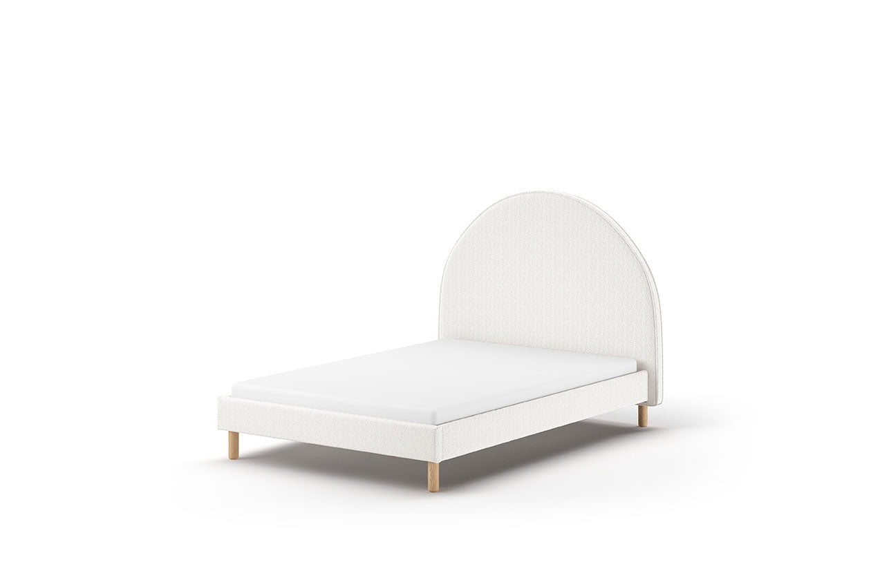 Vipack Moon Boucle Double Bed 140cm x 200cm - White