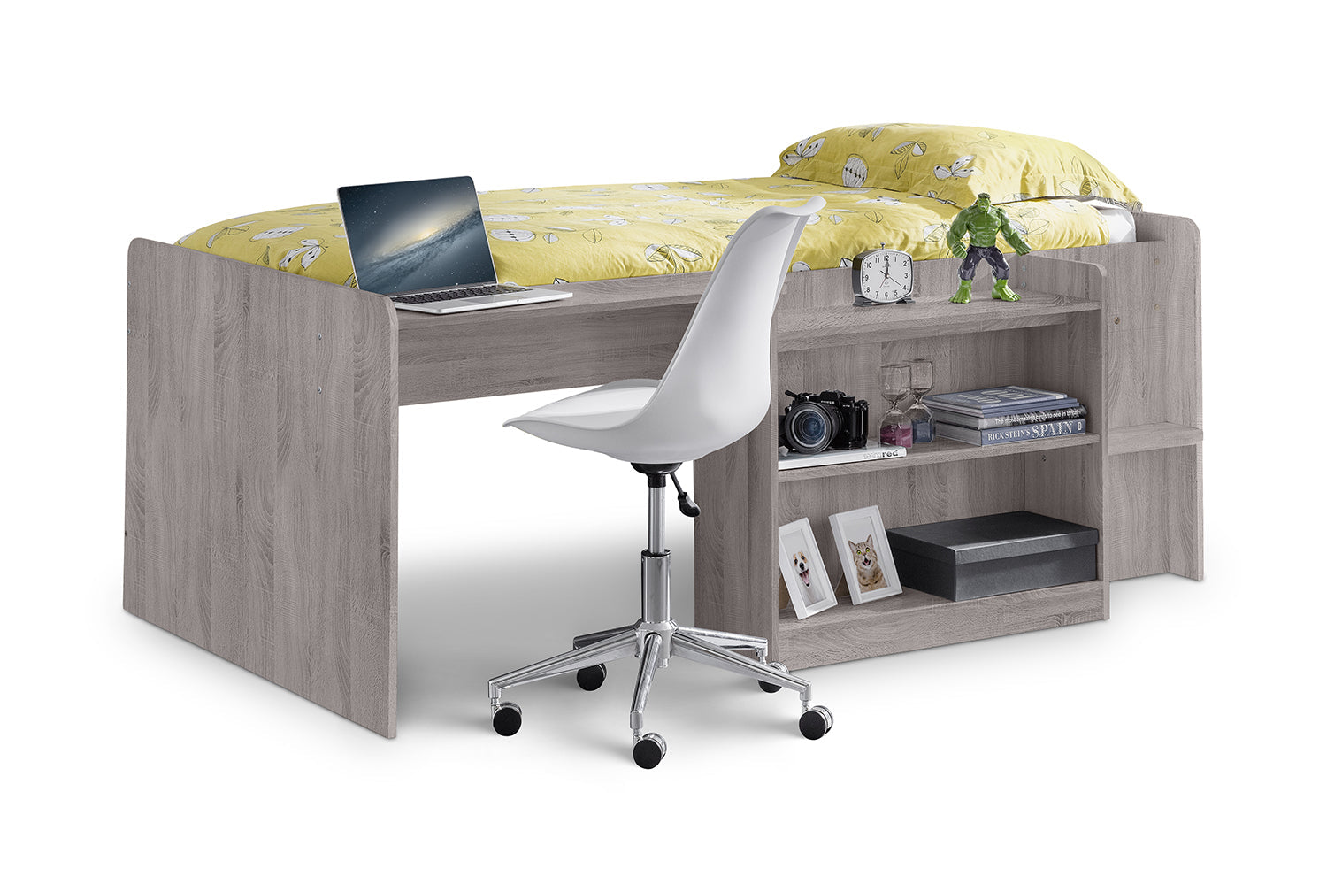 Julian Bowen Neptune Midsleeper Bed - Grey Oak