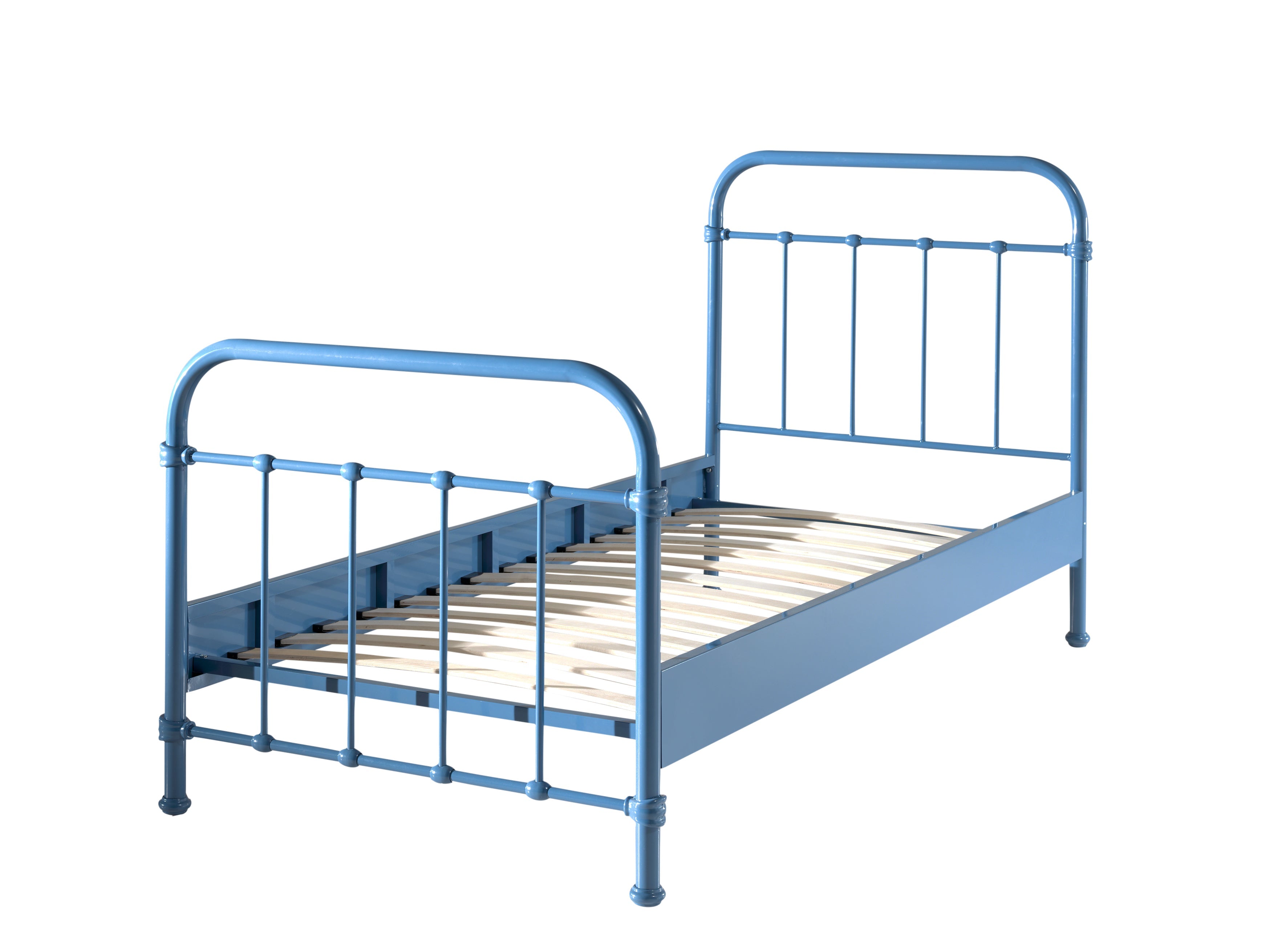 Vipack New York Kids Single Metal Bed - Blue