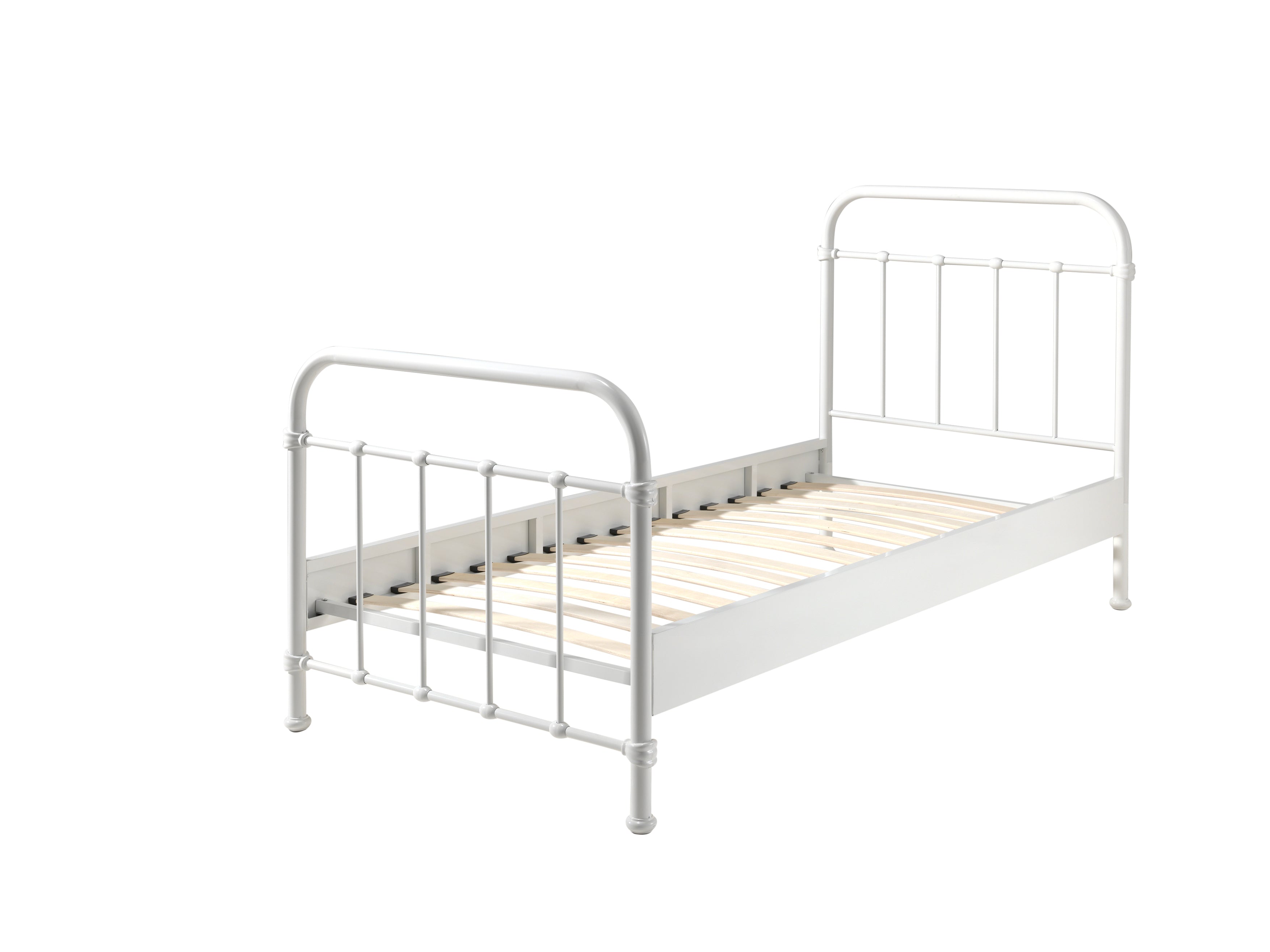 Vipack New York Kids Single Metal Bed - White