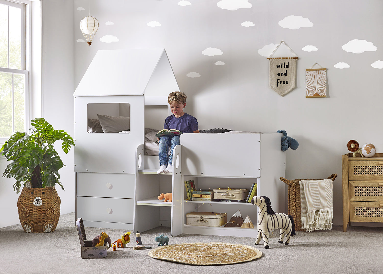 Julian Bowen Orpheus Midsleeper Bed - White