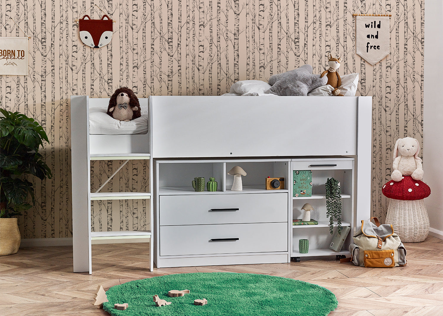 Julian Bowen Otis Midsleeper Bed - White