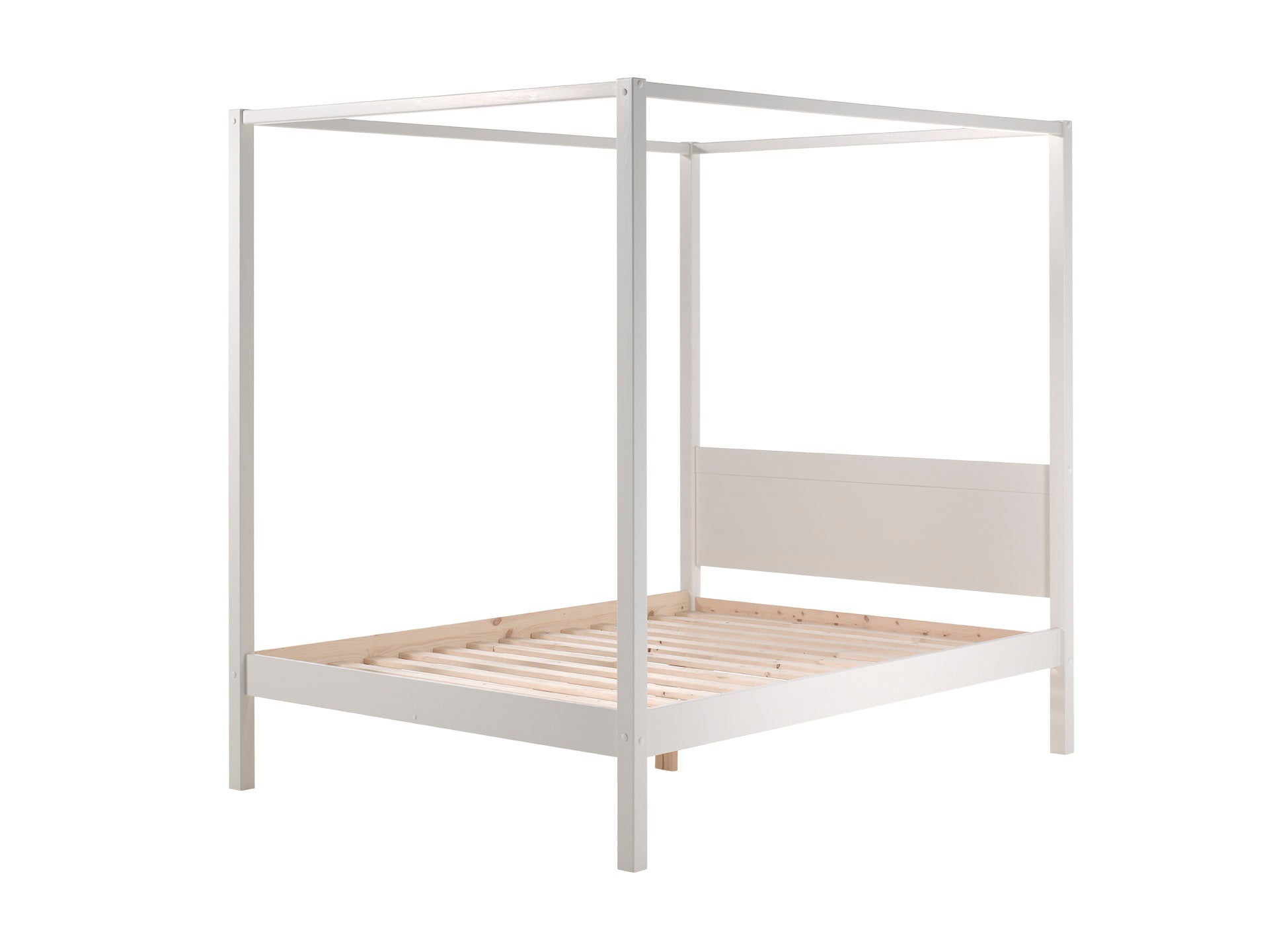 Vipack Pino Canopy Kids Double Bed 140cm x 200cm - White