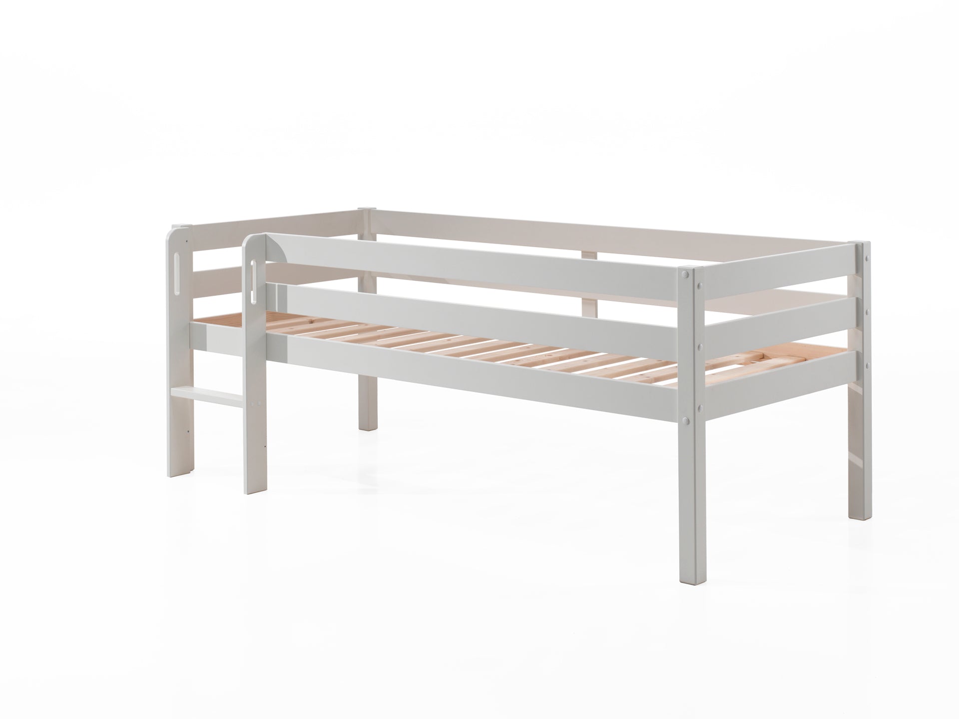 Vipack Pino Mid Sleeper Kids Bed with Ladder - White