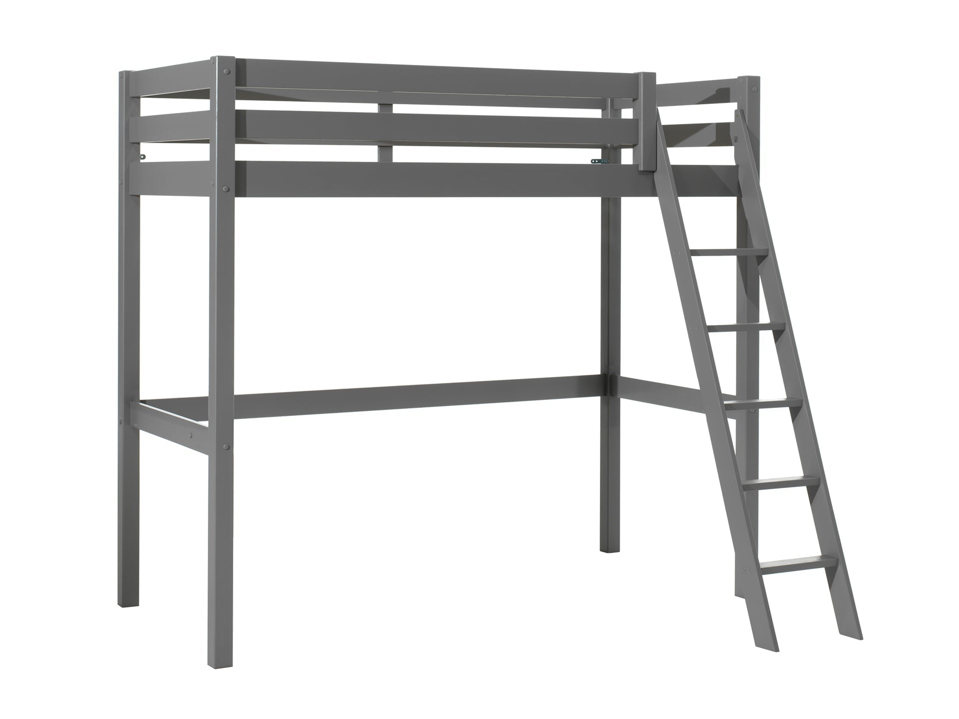 Vipack Pino Mezzanine High Sleeper Bed - Grey