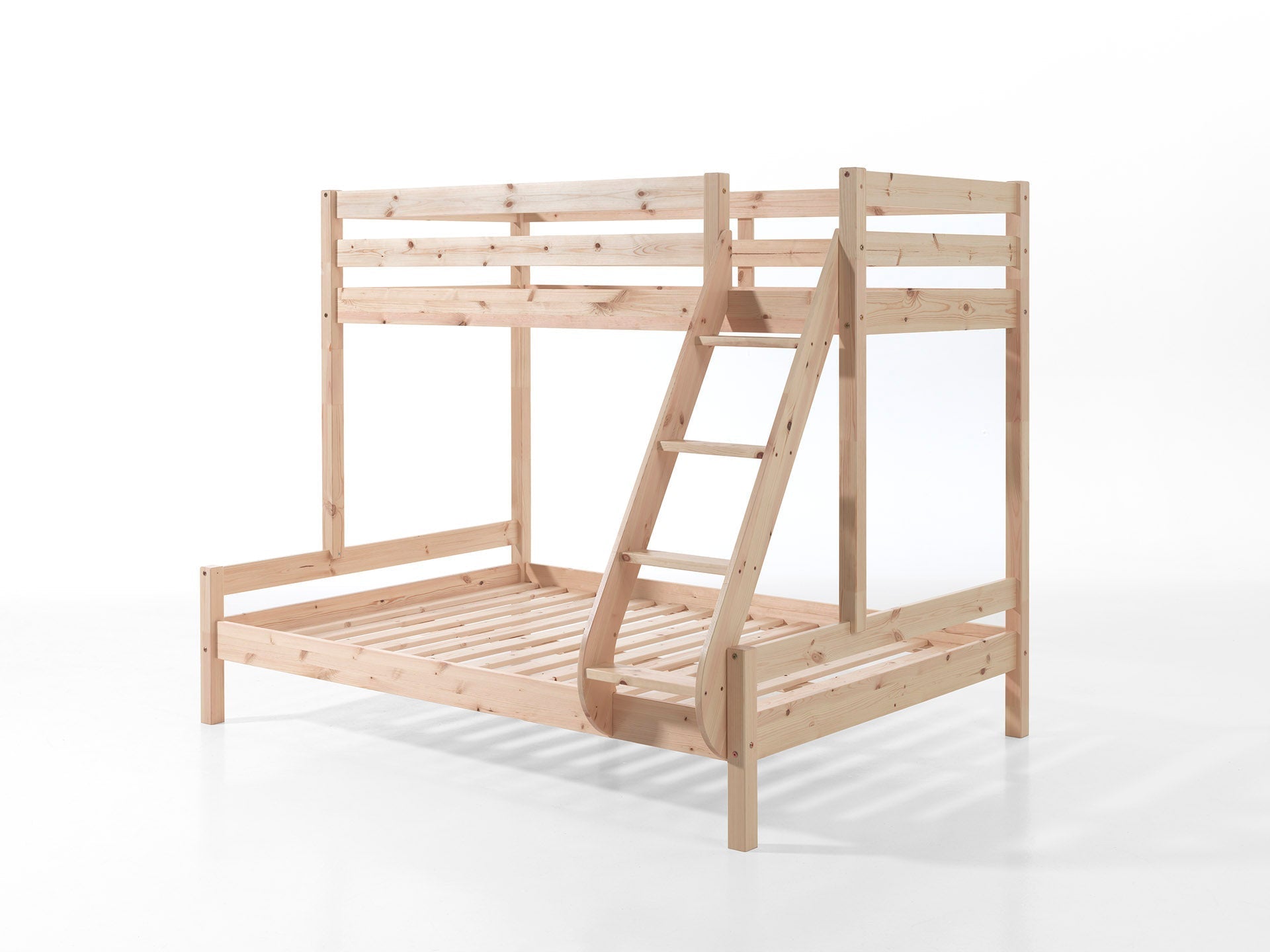 Vipack Pino Triple Sleeper Kids Bunk Bed - Natural Wood